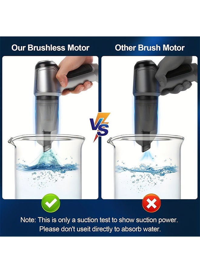 WINEENEE 2-in-1 Wireless Handheld Vacuum Cleaner, High Suction Power Portable Car And Home Dust Sweeper With Floor Brush Attachment, Cleaning Tools - Image 5